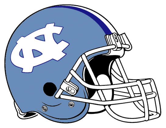 North Carolina Tar Heels 1988-1998 Helmet iron on paper